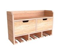 Arbor Garden Solutions Tooltrek4 Power tool organizer storage rack, wall-mount drill holder, charging station for 6 power drills (18mm Eucalyptus, 6 slots)