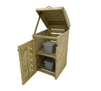 Arbor Garden Solutions VerdiBin Wheelie Bin Storage Unit - With Shelf - With Expert Assembly - Single