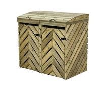 Arbor Garden Solutions VerdiBin Wheelie Bin Storage Unit - Without Shelf - With Expert Assembly - Double