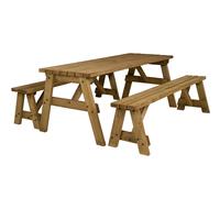 Arbor Garden Solutions Victoria Picnic Table and Benches Set - Rustic Finish - Without expert assembly - 180cm