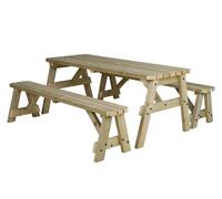 Arbor Garden Solutions Victoria Rounded Picnic Table and Benches Set - Included assembly - 180cm