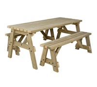 Arbor Garden Solutions Victoria Space Saving Picnic Table and Benches Set - Without expert assembly - 180cm
