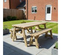 Arbor Garden Solutions Victoria Space Saving Picnic Table and Benches Set - Without expert assembly - 90cm