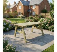 Arbor Garden Solutions Victoria Wooden Garden Table, Outdoor Picnic Dining Desk - Included assembly - 240cm