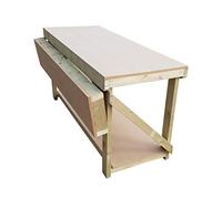 Arbor Garden Solutions Wooden MDF WorkBench With Extendable Working Surface - 4ft to 8ft - Work Table Hand Made Strong Heavy Duty - Made From Construction Grade Timber (4ft)
