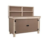 Arbor Garden Solutions Wooden MDF Workbench With Lockable Cupboard And Back Panel - Garage Work Table (5ft)