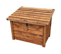 Arbor Garden Solutions Wooden Tool Chest Storage (1.14 cubic meters capacity) (W-127cm, H-104cm, D-87cm) (Brown)