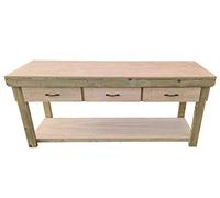 Arbor Garden Solutions Wooden workbench eucalyptus hardwood top with drawers (V.1) (8ft)