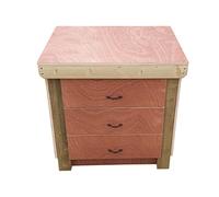 Arbor Garden Solutions Wooden Workbench Tool Cabinet - 18mm Eucalyptus Hardwood Top - Industrial Heavy-Duty Work Table (3ft)