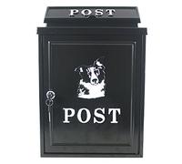 Arboria Wall Mounted Cast Iron Mailbox Letterbox - Dog Design