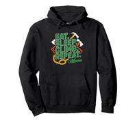 Arborist Eat Sleep Climb Repeat Lifestyle Routine Tree Pullover Hoodie
