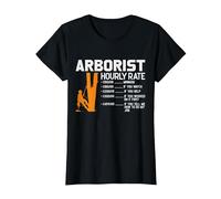 Arborist Hourly Rate Chainsaw Lover Funny Tree Surgeon Men T-Shirt, Women, Black, Medium