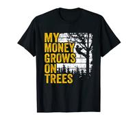 Arborist Jokes Mens Tree Climber My Money Grows On Trees T-Shirt