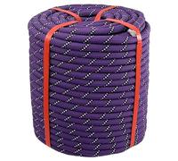 Arborist Rigging Rope Bull Rope Purple (1/2 in x 200ft) Polyester Braided Arborist Rope 48 Strands for Various Outdoor Applications Construction Climbing Swing Sailing