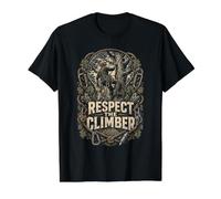 Arborist Tree Care Arboriculture Respect The Climber Value Graphic T-Shirt, Men, Black, S