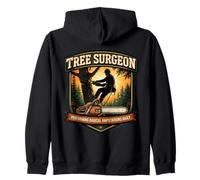 Arborist Tree Surgeon Performing Radical Amputations Daily Zip Hoodie