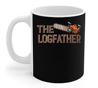 Arborist - Vintage The Log Father Chainsaw Logger Lumberjack Father's Day Coffee Mug Coffee Cups Modern Drinking Cup Unique Tea Cup Novelty Gift for Valentine's Day Birthdays Men 330 Ml