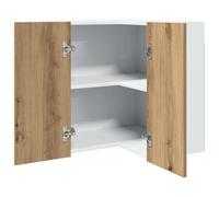 Arborthrum Hanging Corner Cabinet Wall Kitchen Cabinet Storage Cupboard Kitchen Organizer Unit Lyon Artisan Oak 57x57x60 cm Engineered Wood