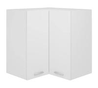 Arborthrum Hanging Corner Cabinet Wall Kitchen Cabinet Storage Cupboard Kitchen Organizer Unit Lyon White 57x57x60 cm Engineered Wood