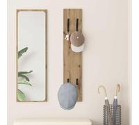 Arborthrum Wall Coat Rack, Coat Rack, Wall Hook for Bedroom, Bathroom, Kitchen, Artisan Oak, 20 x 1.5 x 100 cm