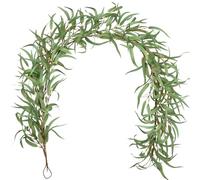 Arborus 180cm Eucalyptus Garland 6FT Artificial Foliage Garland Rustic Green Garlands Fake Hanging Plant Vine Faux Eucalyptus Willow Leaves for Wedding Party Stairs Table Home Decor