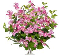 Arborus 2PCS Artificial Plant Flowers Bouquets 20" Artificial Pink Bougainvillea Flowers Faux Spring Flowers Indoor Fake Silk Flowers for Floral Arrangements Wedding Centerpieces Office Home Decor