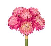 Arborus 3pcs Artificial Chrysanthemum Flowers Bouquet 9" Pink Chrysanthemum Flowers Stem Fake Silk Flower Realistic Artificial Flower for Vase Flora Arrangement Wedding Home Spring Table Decor
