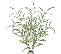 Arborus 3pcs Artificial Eucalyptus Stems 44.5" Long Stem Fake Eucalyptus Leaves for Tall Vases Faux Twisted Willow Branches Green Foliage for Flower Arrangement Bouquets Wedding Home Spring Decoration