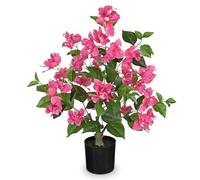 Arborus 67cm Tall Fake Bougainvillea Plant in Black Pot 26.3" Large Pink Artificial Plants with Flowers Decorative Artificial Blossom Trees for Indoor Home Office Garden Spring Decoration