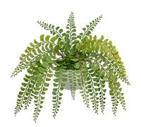 Arborus 7.8" Artificial Plant in Pot Artificial Fern Potted Green Plant Faux Tailed Maidenhair Fern in White Pot for Indoors Garden Patio Home Windowsill Office Living Room Desk Table Decoration