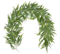 Arborus Artificial Fern Leaf Garland 5FT Fake Boston Fern Vines Garlands Realistic Foliage Garlands Faux Hanging Plants Greenery Garland for Wedding Home Farmhouse Fireplace Indoor Decoration