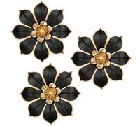 Arborus Black Metal Wall Art 3-Piece 9.8" Wall Decoration Flowers Metal 3D Modern Wall Art Hanging Artworks Decorations for Bedroom Living Room Home Wall Sculptures