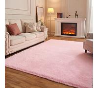 Arbosofe Area Rugs for Living Room Bedroom, 5X7 ft Pink Fluffy Fuzzy Shag Small Carpet Soft Plush Furry Clearance Rug, Cute Rugs for Nursery, Playroom, Kids and Girls Room