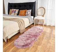 Arbosofe Ultra Soft Faux Fur Rug, Area Rugs, Light Purple Fluffy Shaggy Fur Rug for Bedroom & Living Room, Kids Room Decor, 2 x 6 Feet Sheepskin