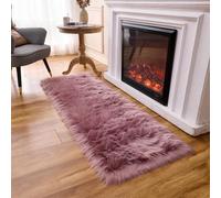 Arbosofe Ultra Soft Faux Fur Rug, Area Rugs, Light Purple Fluffy Shaggy Fur Rug for Bedroom & Living Room, Kids Room Decor, 2 x 6 Feet Rectangular