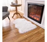 Arbosofe Ultra Soft Faux Fur Rug, Small Area Rugs, White Fluffy Shaggy Fur Rug for Bedroom & Living Room, Kids Room Decor, 2 x 3 Feet Sheepskin