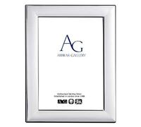 Arbras Gallery AG Sterling Silver Plain Frame for photograph 7"x 5" with Wood Back can stand portrait or landscape