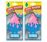 Arbre Magique Mono, Car Air Freshener, Bubble Gum Fragrance, Sweet and Fun Fragrance, Lasts up to 7 Weeks Made in Italy, Pack of 2