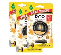 Arbre Magique Pop, Power of Perfume, Car Air Freshener, Vanilla Fragrance, Fragrance Up to 30 Days, Multipack 3 Packs