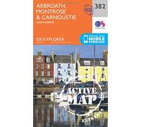 Arbroath, Montrose & Carnoustie Map | Weatherproof | Laurencekirk | Ordnance Survey | OS Explorer Active Map 382 | Scotland | Walks | Hiking | Maps | Adventure