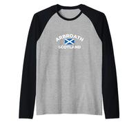 Arbroath Scotland Scottish Flag City Raglan Baseball Tee
