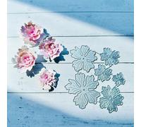 Arbuya 3D Peony Flowers Metal Die Cuts for Card Making, Layered Flower Cutting Dies Cut Stencils for DIY Scrapbooking Album Decorative Embossing Paper Dies for Card Making