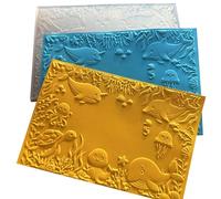 Arbuya Arbuya 3D Ocean Frame Embossing Folder - Seaweed, Jellyfish, Whale & Turtle Underwater Scene Paper Crafts Plastic Textured Impressions for Ocean Theme Cards, Scrapbooking