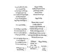 Arbuya Birthday Sentiment Clear Stamps for Card Making and Journaling,Verse Silicone Stamps Happy Birthday Saying Rubber Stamps for Crafting Scrapbooking
