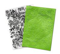Arbuya Christmas Leaves Plastic Embossing Folders Berry Branches Texture Embossing Impression Template for Card Making Scrapbooking and Paper Crafting， 5"x7"