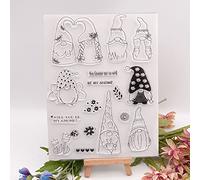 Arbuya Merry Christmas be My Gnome Phrase Clear Stamps for Cards Making Decoration and Scrapbooking Rubber Stamps for Craft