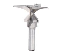 Arc Bending Router Bit, 45° Bevel Angle R50 Corner 3 Flute Milling Cutter for 20-36mm Thickness for Wood Door Making