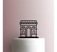 Arc De Triomphe Acrylic Cake Topper 3mm Thick Premium Laser Cut Cake Decoration for Birthday, Wedding, Baby Shower & Party Cakes Durable Reusable