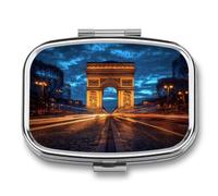 Arc De Triomphe in Paris France Small Pill Organizer with 2 Compartments
