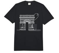 Arc De Triomphe Line Art Paris Comfort Colors Adult Heavyweight T-Shirt